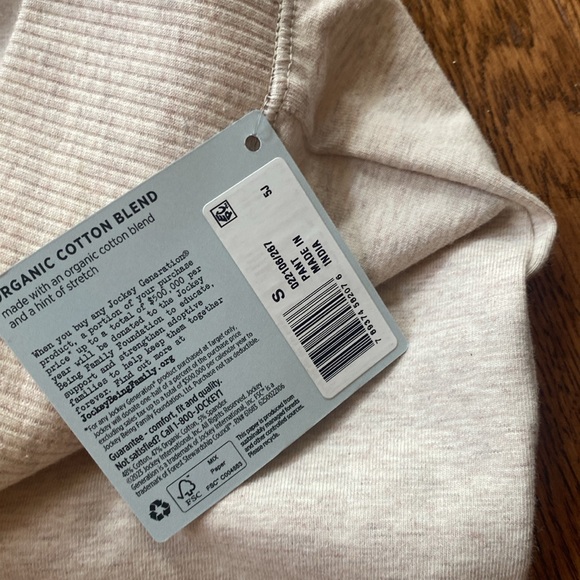 NWT Jockey Organic Cotton Blend Flare Pant Women’s Size Small in Oatmeal Heather - Picture 8 of 8